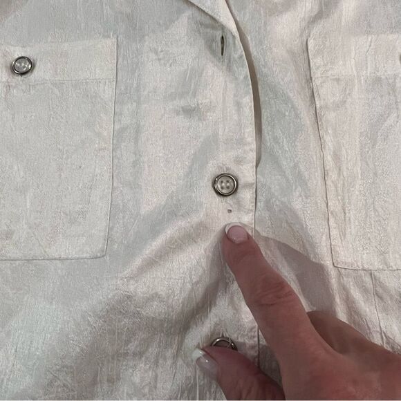 Plus Size Laura & Jayne Collection Off White Blouse Short Sleeve size 16 - Picture 7 of 7